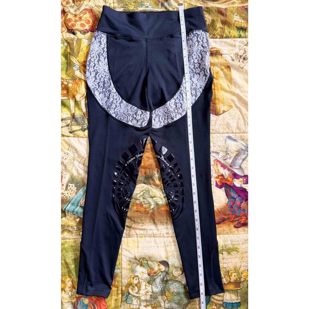Equine Couture Spicy Girl Chili Tights by EC Size Small Breeches Lace Lot of 2 - Picture 10 of 15